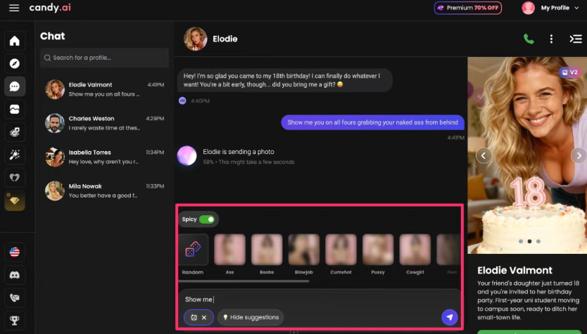 Candy AI Review: Features, Pricing, Live Action & Who It Suits screenshot 4
