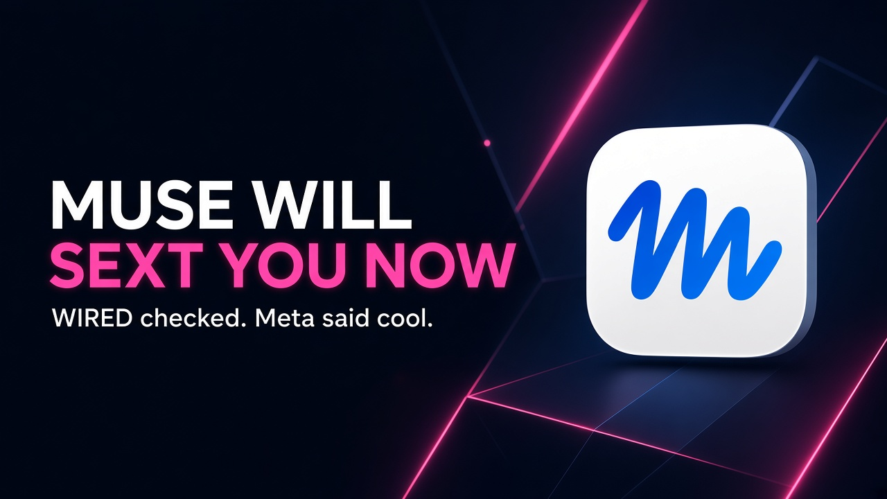 Editorial cover for Meta Muse adult chat news: productivity by day, adult conversation by night